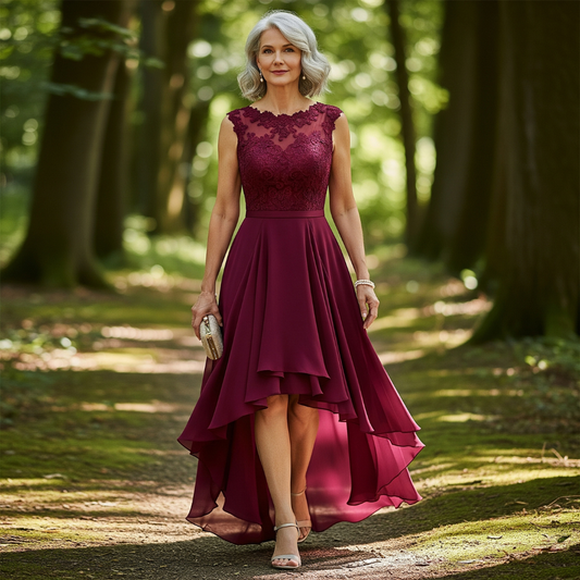 Freda | Stilfuld Og Elegant Aftenkjole Med Asymmetrisk Søm